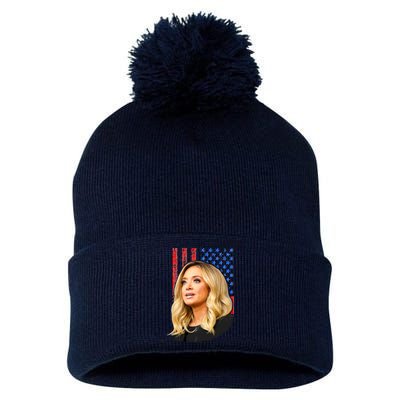 Kayleigh McEnany USA Flag Pom Pom 12in Knit Beanie