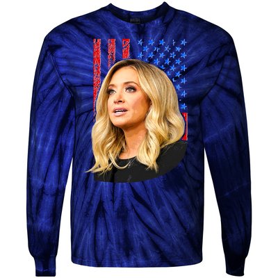 Kayleigh McEnany USA Flag Tie-Dye Long Sleeve Shirt