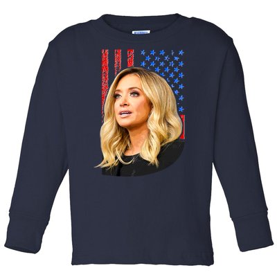 Kayleigh McEnany USA Flag Toddler Long Sleeve Shirt