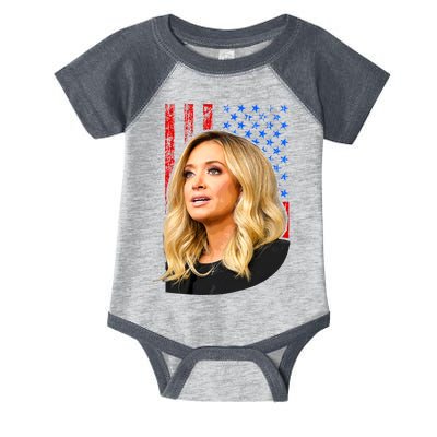 Kayleigh McEnany USA Flag Infant Baby Jersey Bodysuit