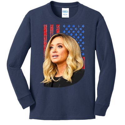 Kayleigh McEnany USA Flag Kids Long Sleeve Shirt