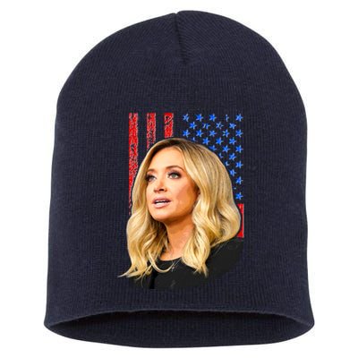 Kayleigh McEnany USA Flag Short Acrylic Beanie