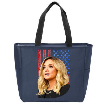 Kayleigh McEnany USA Flag Zip Tote Bag