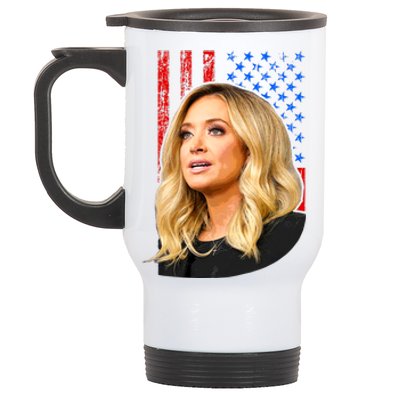 Kayleigh McEnany USA Flag Stainless Steel Travel Mug