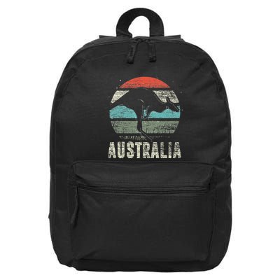 Kangaroo Aussie Zoo Animal Lover Retro Australia 16 in Basic Backpack