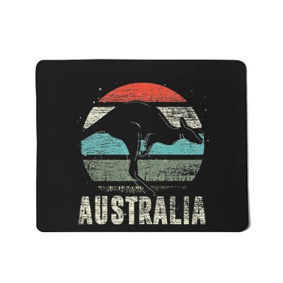 Kangaroo Aussie Zoo Animal Lover Retro Australia Mousepad