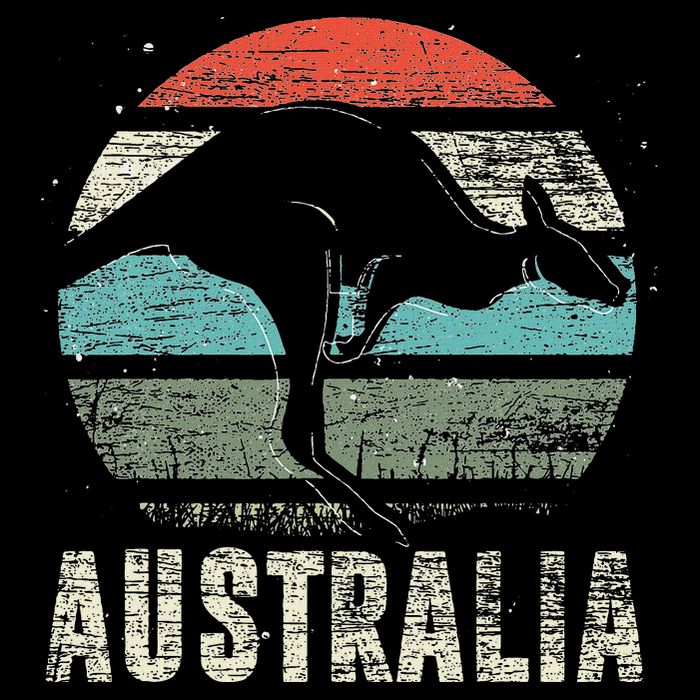 Kangaroo Aussie Zoo Animal Lover Retro Australia Wool Snapback Cap
