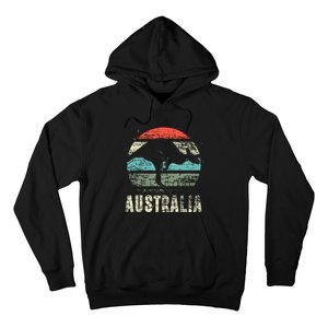 Kangaroo Aussie Zoo Animal Lover Retro Australia Hoodie