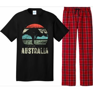 Kangaroo Aussie Zoo Animal Lover Retro Australia Pajama Set