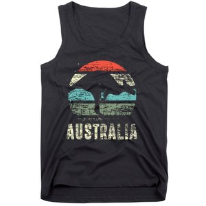 Kangaroo Aussie Zoo Animal Lover Retro Australia Tank Top