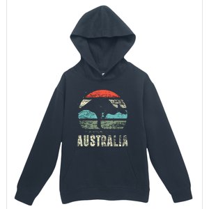 Kangaroo Aussie Zoo Animal Lover Retro Australia Urban Pullover Hoodie