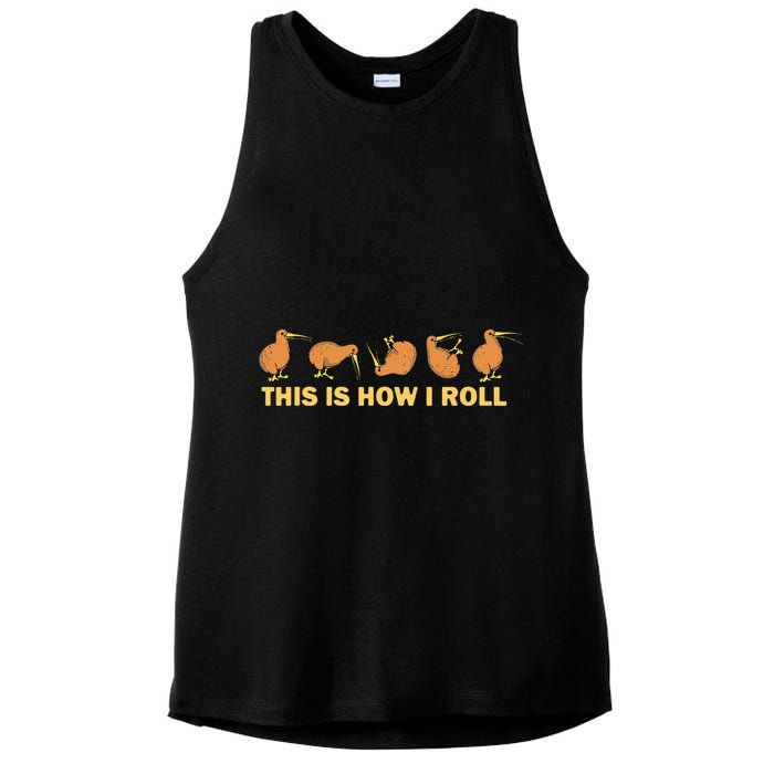 Kiwi Bird Australia Souvenir This Is How I Roll Kiwi Ladies PosiCharge Tri-Blend Wicking Tank