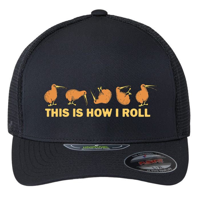 Kiwi Bird Australia Souvenir This Is How I Roll Kiwi Flexfit Unipanel Trucker Cap