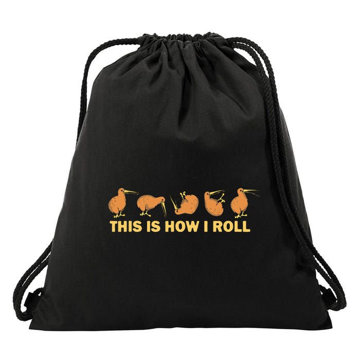 Kiwi Bird Australia Souvenir This Is How I Roll Kiwi Drawstring Bag
