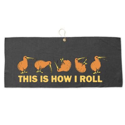 Kiwi Bird Australia Souvenir This Is How I Roll Kiwi Large Microfiber Waffle Golf Towel