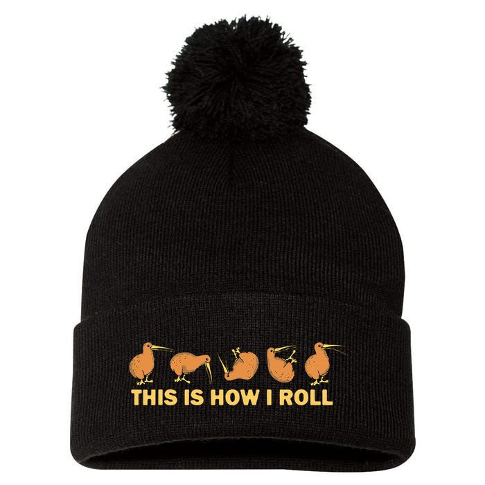 Kiwi Bird Australia Souvenir This Is How I Roll Kiwi Pom Pom 12in Knit Beanie
