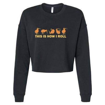 Kiwi Bird Australia Souvenir This Is How I Roll Kiwi Cropped Pullover Crew