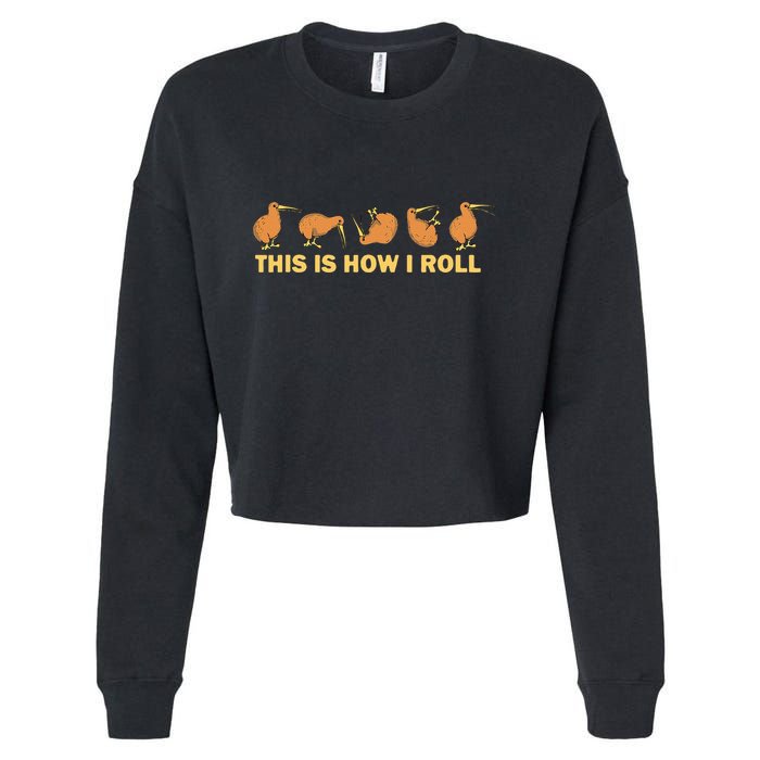 Kiwi Bird Australia Souvenir This Is How I Roll Kiwi Cropped Pullover Crew