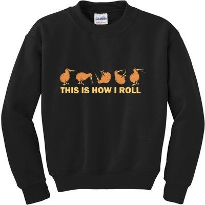 Kiwi Bird Australia Souvenir This Is How I Roll Kiwi Kids Sweatshirt