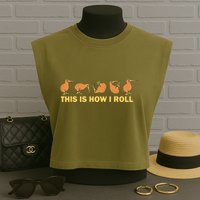 Kiwi Bird Australia Souvenir This Is How I Roll Kiwi Garment-Dyed Women's Muscle Tee
