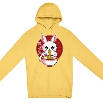 Kawaii Bunny Anime Ra Japanese Noodles Rabbit Lover Premium Pullover Hoodie