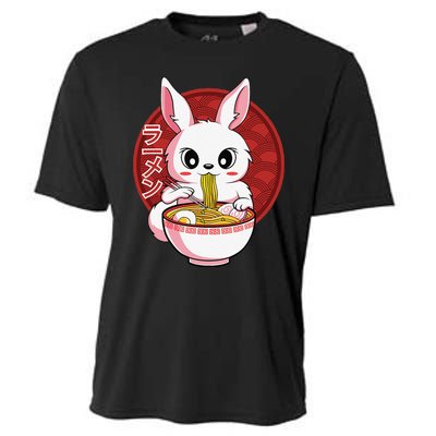 Kawaii Bunny Anime Ra Japanese Noodles Rabbit Lover Cooling Performance Crew T-Shirt