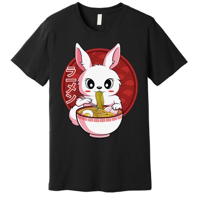 Kawaii Bunny Anime Ra Japanese Noodles Rabbit Lover Premium T-Shirt