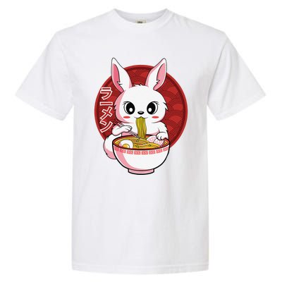 Kawaii Bunny Anime Ra Japanese Noodles Rabbit Lover Garment-Dyed Heavyweight T-Shirt