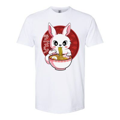 Kawaii Bunny Anime Ra Japanese Noodles Rabbit Lover Softstyle CVC T-Shirt