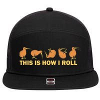 Kiwi Bird Australia Souvenir This Is How I Roll Kiwi 7 Panel Mesh Trucker Snapback Hat