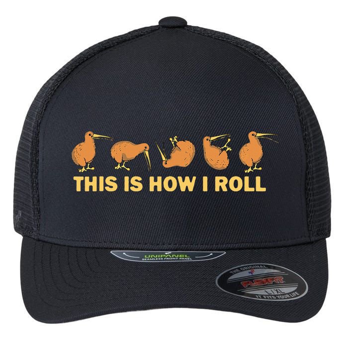 Kiwi Bird Australia Souvenir This Is How I Roll Kiwi Flexfit Unipanel Trucker Cap