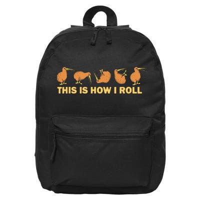Kiwi Bird Australia Souvenir This Is How I Roll Kiwi 16 in Basic Backpack