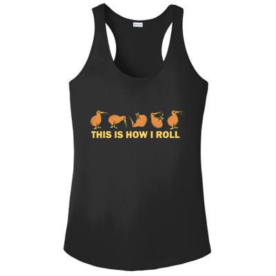 Kiwi Bird Australia Souvenir This Is How I Roll Kiwi Ladies PosiCharge Competitor Racerback Tank