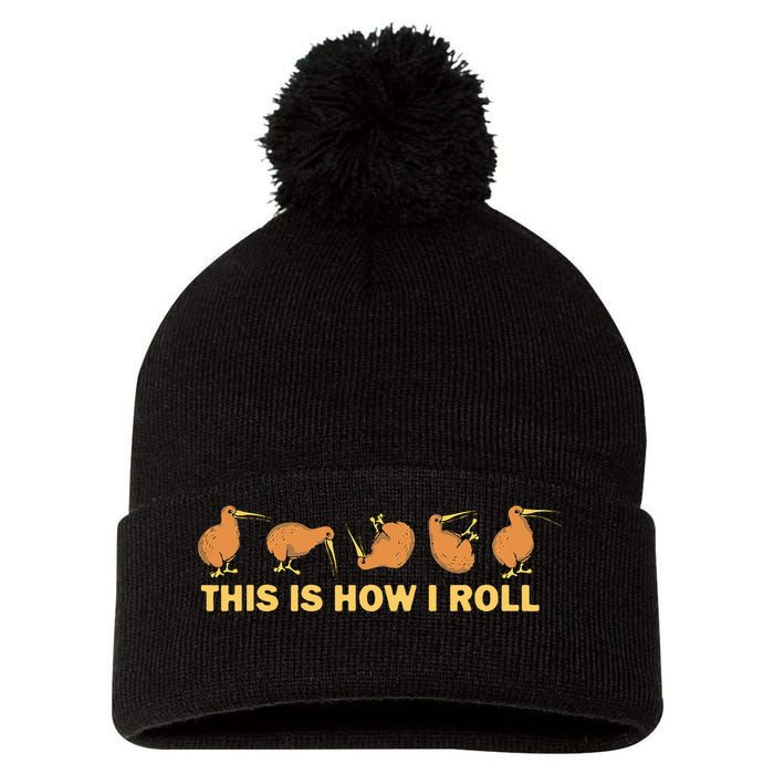 Kiwi Bird Australia Souvenir This Is How I Roll Kiwi Pom Pom 12in Knit Beanie