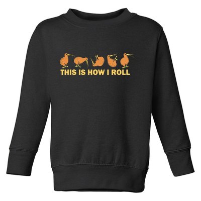 Kiwi Bird Australia Souvenir This Is How I Roll Kiwi Toddler Sweatshirt