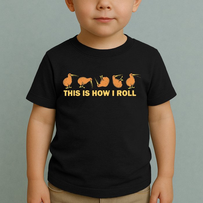 Kiwi Bird Australia Souvenir This Is How I Roll Kiwi Toddler T-Shirt