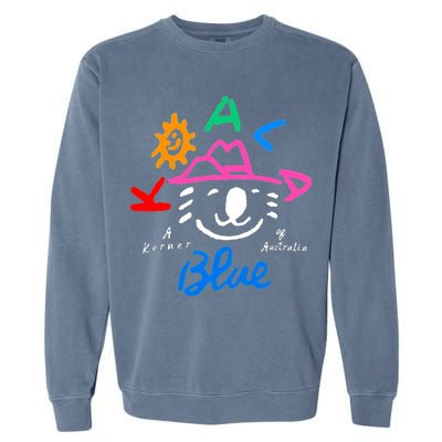 Koala Blue Australia Cute Rip Olivia Garment-Dyed Sweatshirt