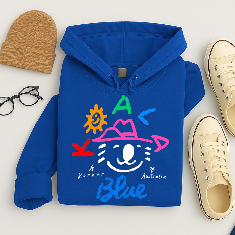 Koala Blue Australia Cute Rip Olivia Hoodie