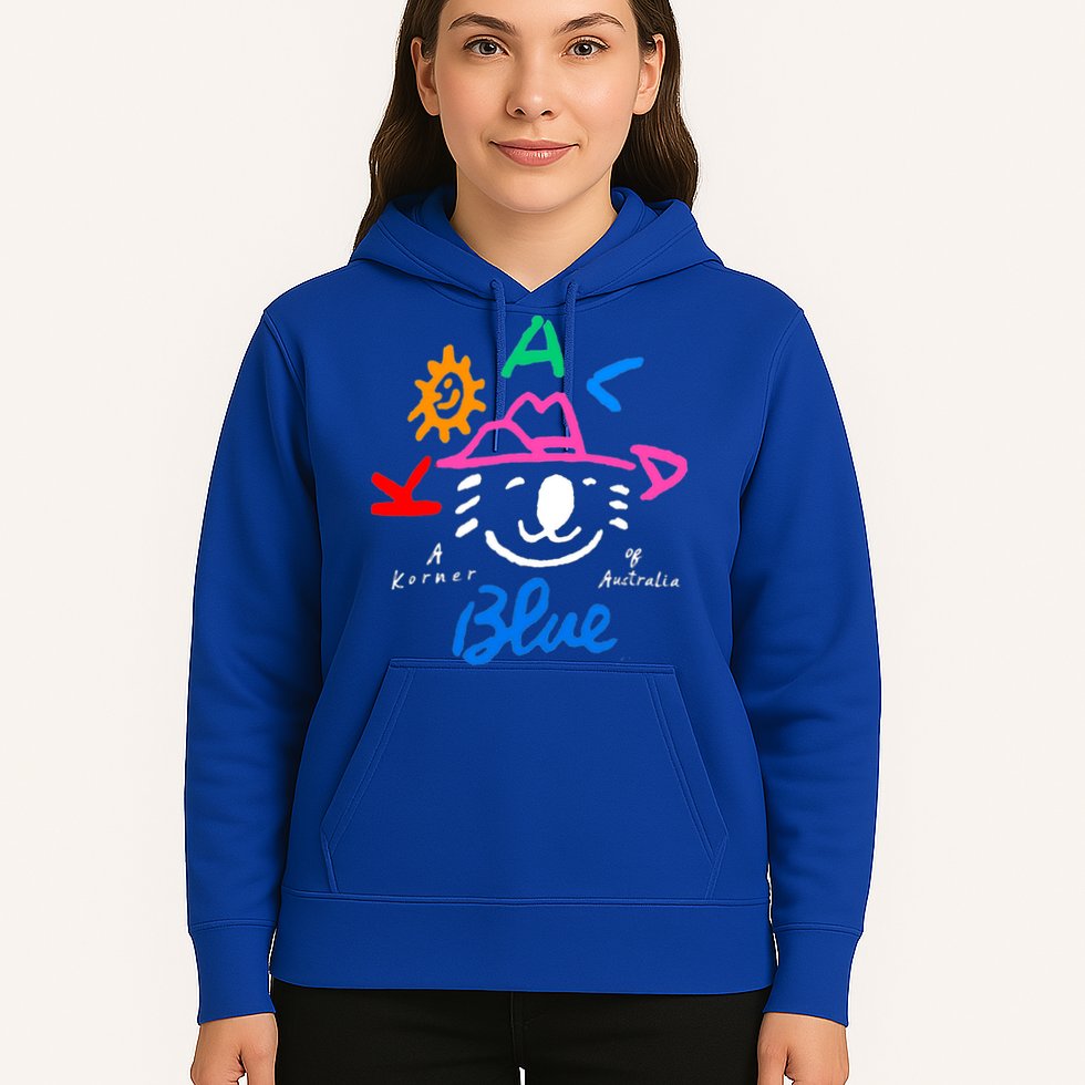 Koala Blue Australia Cute Rip Olivia Hoodie