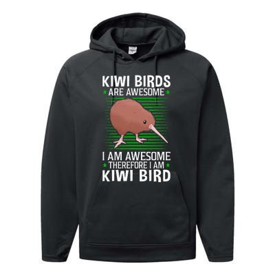 Kiwi Birds Are Awesome Flightless Kiwi Bird Performance Fleece Hoodie