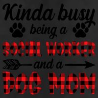 Kinda Busy Being A Social Worker And A Dog Mom Funny Gift 11oz C Handle Ceramic Mug