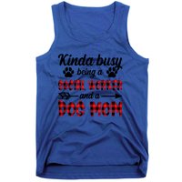 Kinda Busy Being A Social Worker And A Dog Mom Funny Gift Tank Top