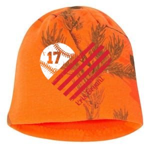 Kris Bryant Baseball Flag Heart Gift Cute Gift Kati - Camo Knit Beanie