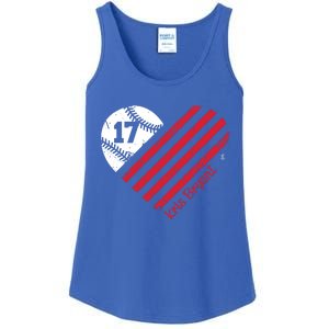 Kris Bryant Baseball Flag Heart Gift Cute Gift Ladies Essential Tank