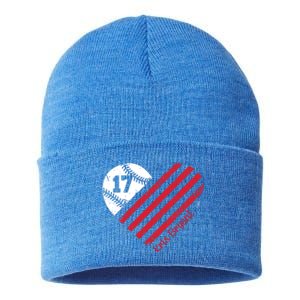 Kris Bryant Baseball Flag Heart Gift Cute Gift Sustainable Knit Beanie