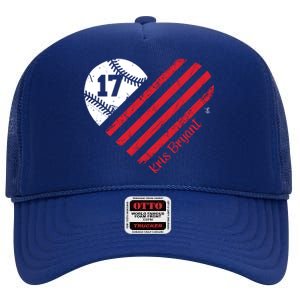 Kris Bryant Baseball Flag Heart Gift Cute Gift High Crown Mesh Back Trucker Hat