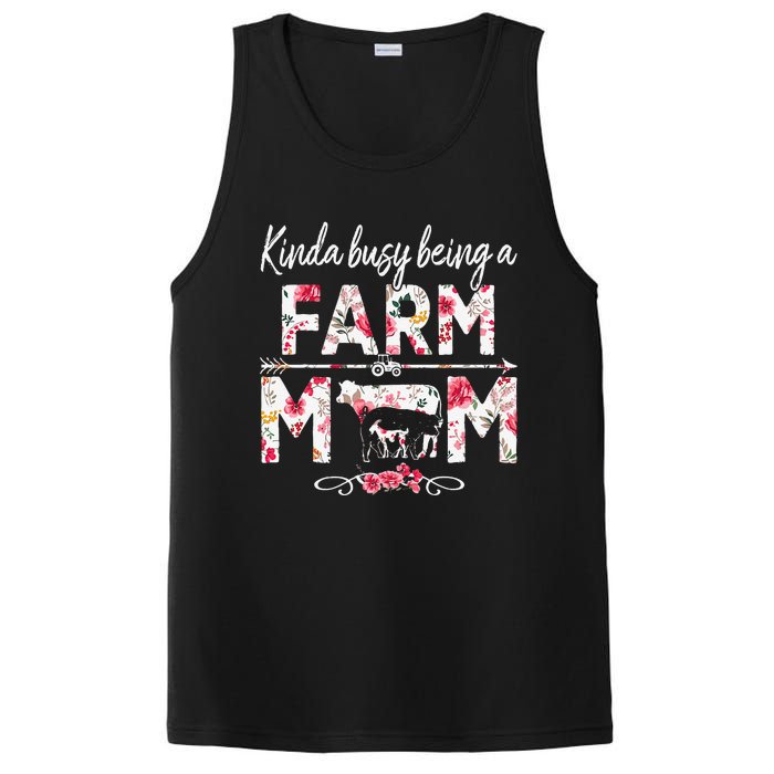 Kinda Busy Being A Farm Mom Funny Farm Mom Mother's Day PosiCharge Competitor Tank