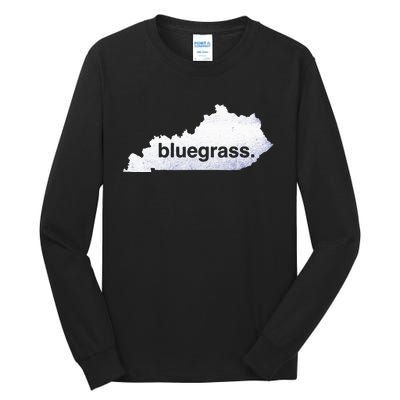 Kentucky Bluegrass Bluegrass Map Of Kentucky Tall Long Sleeve T-Shirt