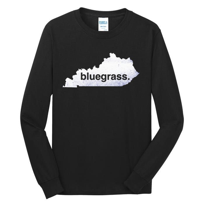 Kentucky Bluegrass Bluegrass Map Of Kentucky Tall Long Sleeve T-Shirt