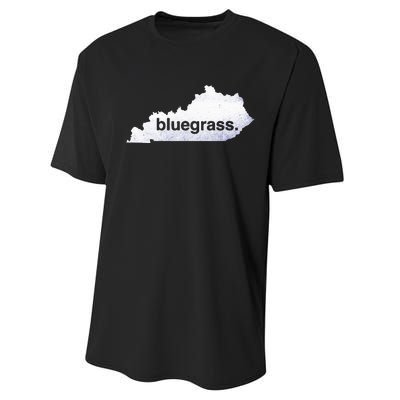 Kentucky Bluegrass Bluegrass Map Of Kentucky Performance Sprint T-Shirt